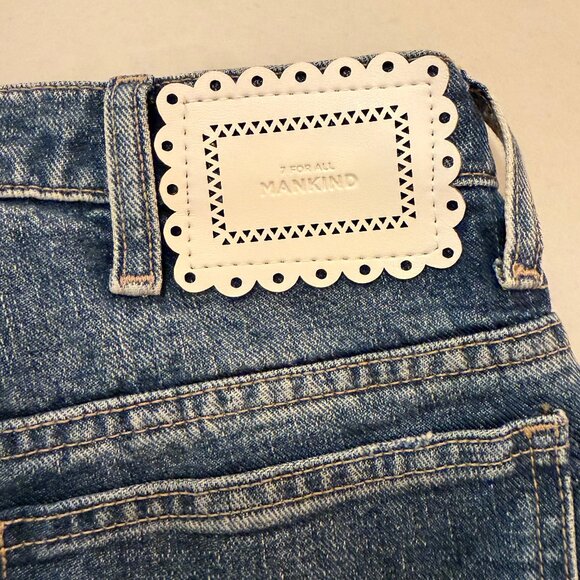 NWOT 7 For All Mankind Floral Distressed Jeans Size 27 - Picture 5 of 7